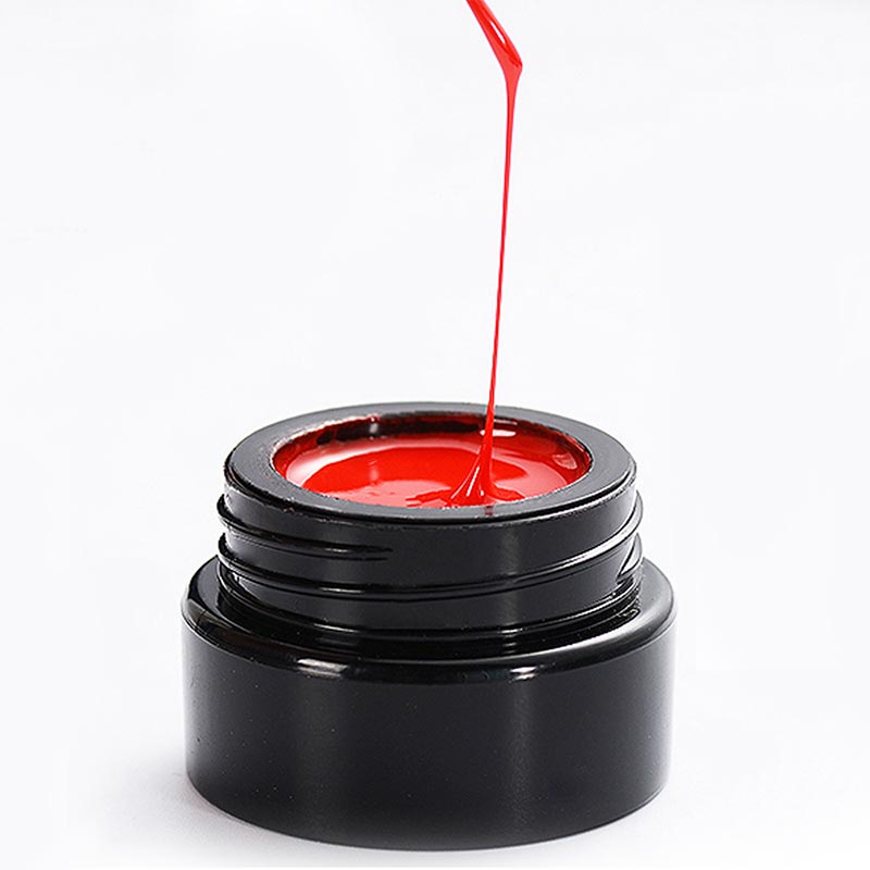 Brushed Glue Black Flower Cap Bottle
