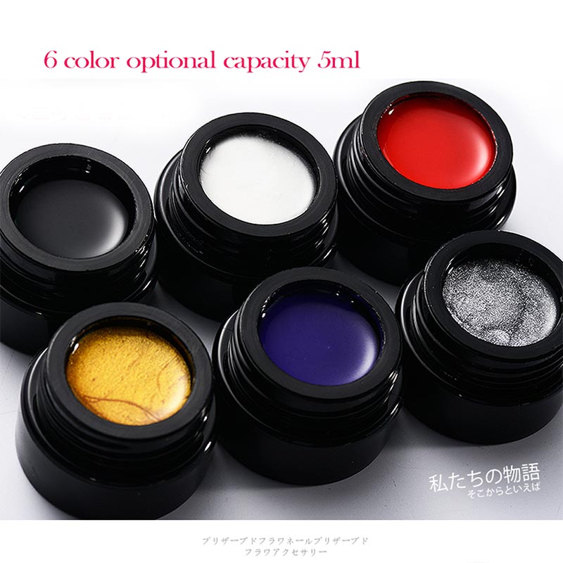 Brushed Glue Black Flower Cap Bottle