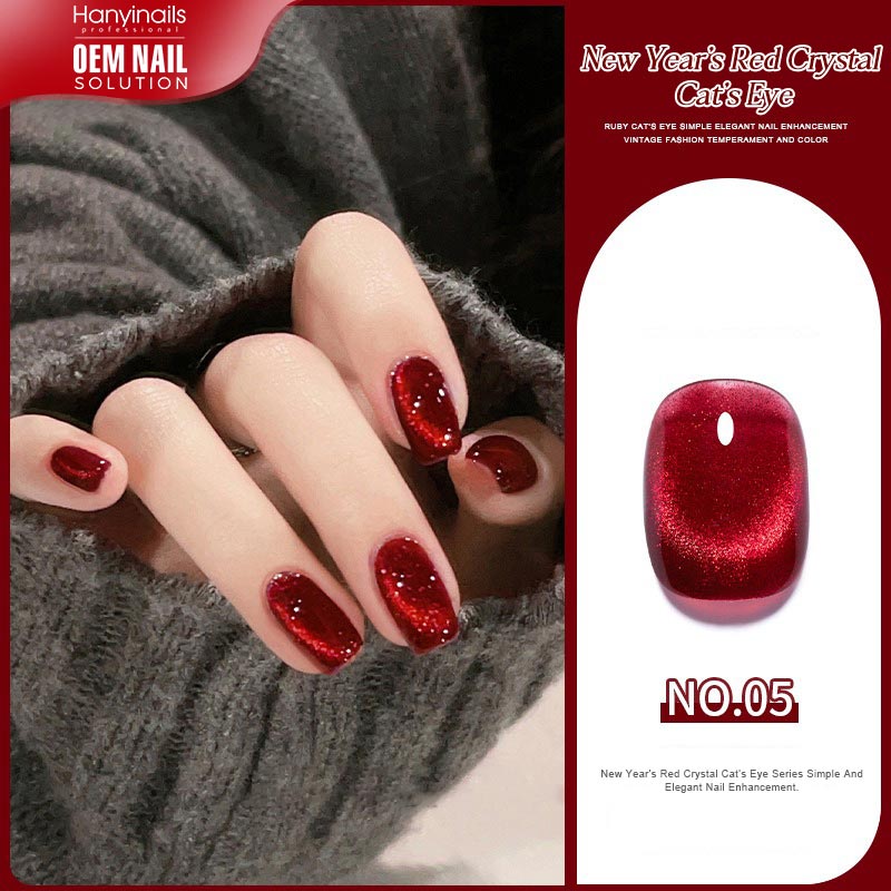 6 Color New Year Red Quartz Cat Eye
