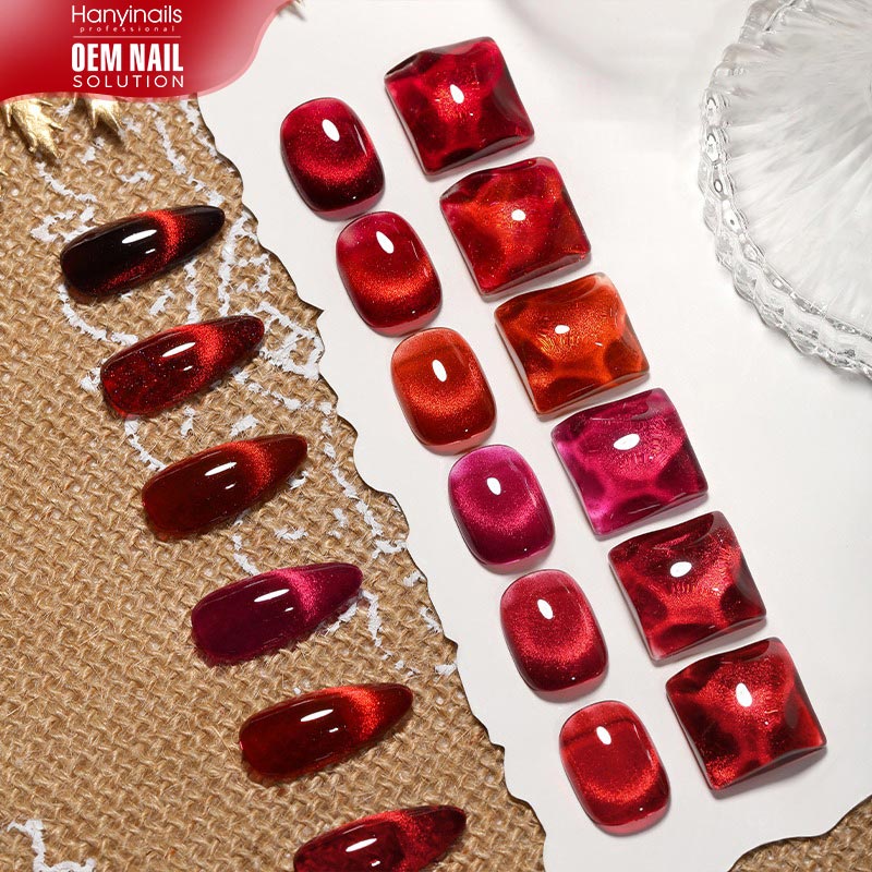6 Color New Year Red Quartz Cat Eye