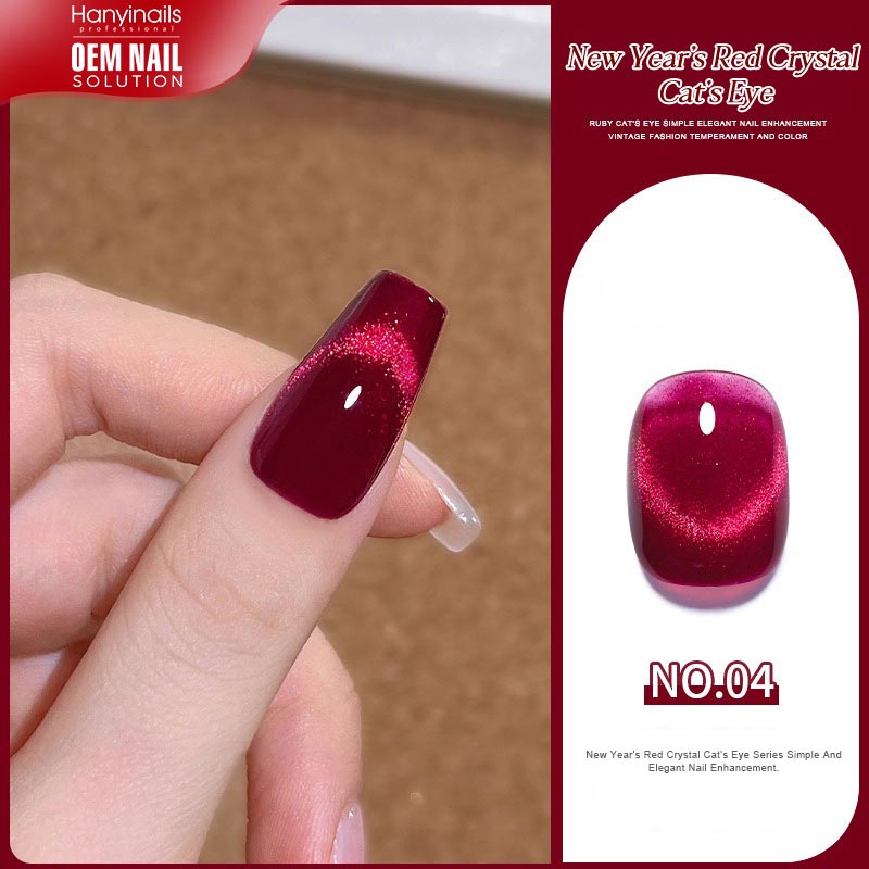 6 Color New Year Red Quartz Cat Eye