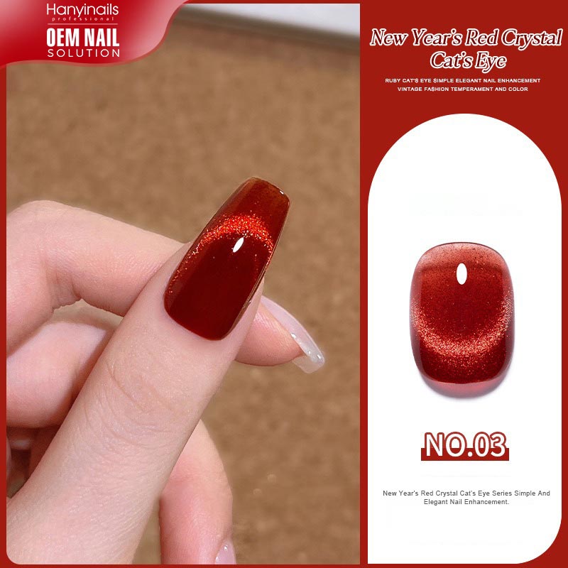6 Color New Year Red Quartz Cat Eye