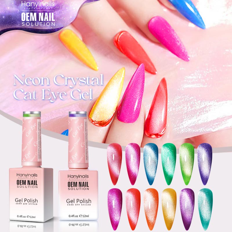 12 Colors Fluorescent Crystal Cat Eye Glue