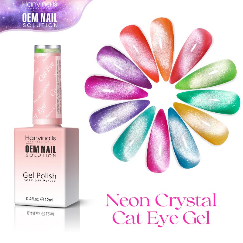 12 Colors Fluorescent Crystal Cat Eye Glue