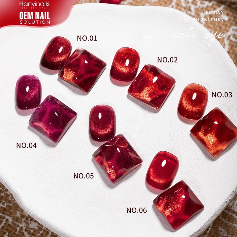 6 Color New Year Red Quartz Cat Eye