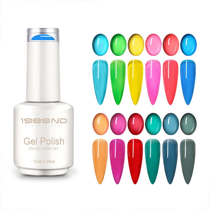 15ml White Cylindrical Bottle With Transparent Top Nail Polish