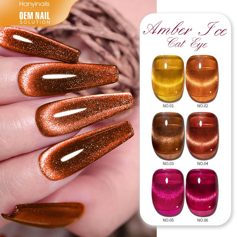 6 Colors Autumn and Winter Amber Spar Cat Eyes