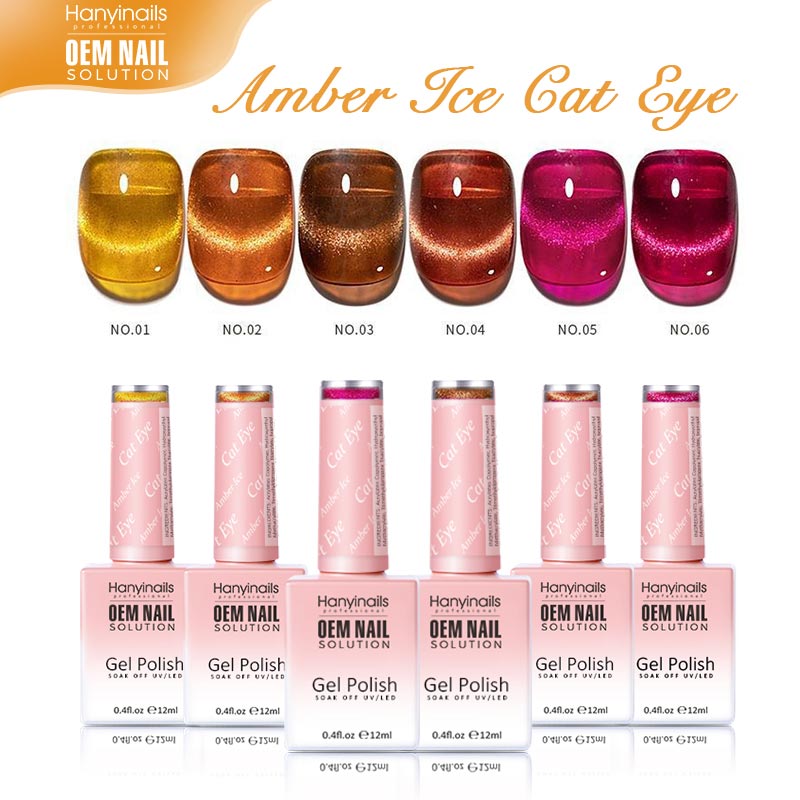 6 Colors Autumn and Winter Amber Spar Cat Eyes